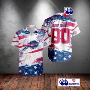 NFL Buffalo Bills Special Design For Independence Day 4th Of July Personalized Hawaiian Shirt