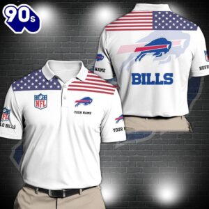 NFL Buffalo Bills Sport Polo Shirt Custom Your Name  Gift For Fans