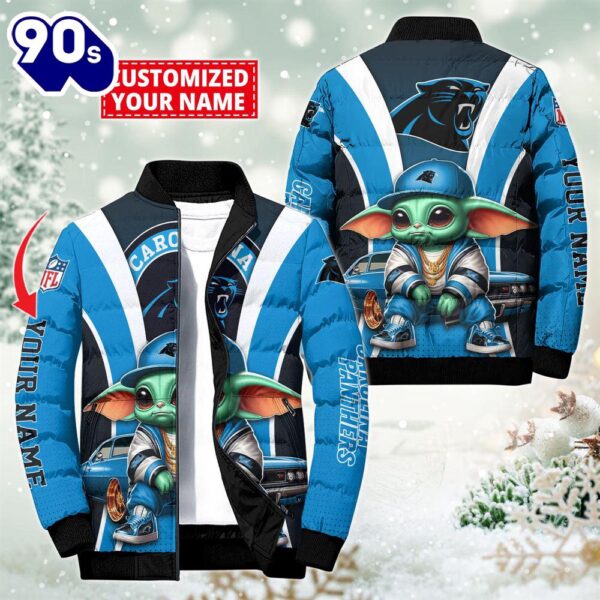 NFL Carolina Panthers Baby Yoda Puffer Jacket For Fans – NFL Puffer Jacket