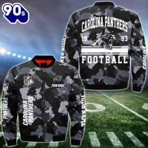 NFL Carolina Panthers Bomber Jacket Custom Your Name  Gift For Christmas