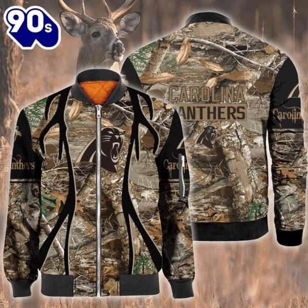 Nfl Carolina Panthers Hunting Bomber Jacket