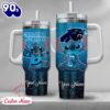 NFL Carolina Panthers Stitch Glitter Custom Stanley Quencher 40oz Stainless Steel Tumbler With Handle