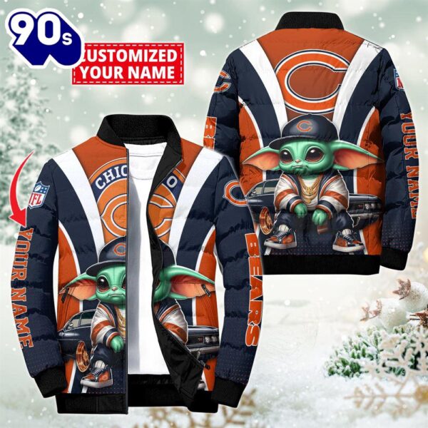 NFL Chicago Bears Baby Yoda Puffer Jacket For Fans – NFL Puffer Jacket