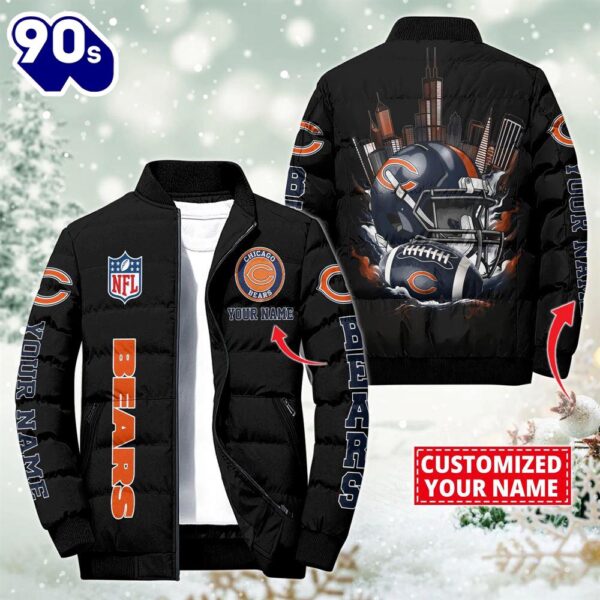 NFL Chicago Bears City Puffer Jacket Custom Name  – Sport Puffer Jacket