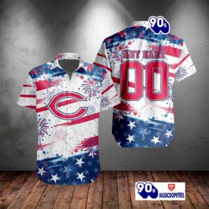 NFL Chicago Bears Special Design For Independence Day 4th Of July Personalized Hawaiian Shirt