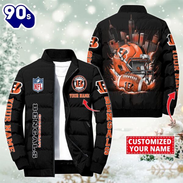 NFL Cincinnati Bengals City Puffer Jacket Custom Name  – Sport Puffer Jacket