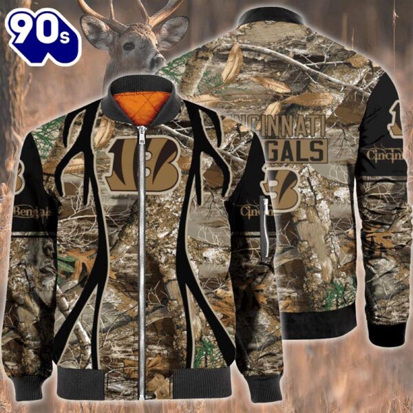 Nfl Cincinnati Bengals Hunting Bomber Jacket