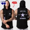 NFL Custom Dallas Cowboys Men Workout Hooded Tank Top