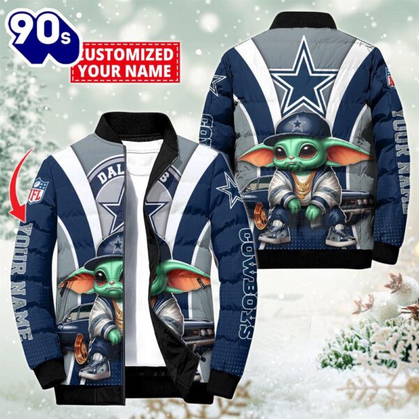 NFL Dallas Cowboys Baby Yoda Puffer Jacket For Fans – NFL Puffer Jacket