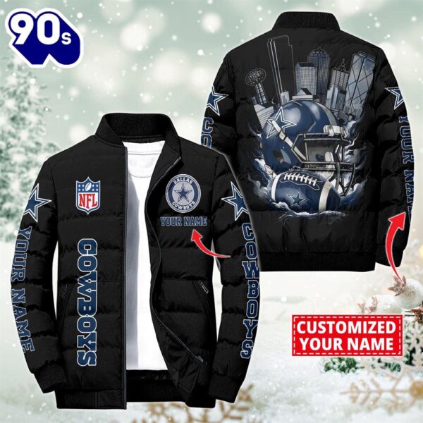 NFL Dallas Cowboys City Puffer Jacket Custom Name  – Sport Puffer Jacket