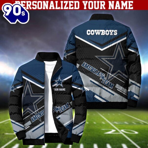 NFL Dallas Cowboys Puffer Jacket Personalized Your Name – Sport Puffer Jacket