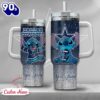 NFL Dallas Cowboys Stitch Glitter Custom Stanley Quencher 40oz Stainless Steel Tumbler With Handle