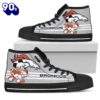NFL Denver Broncos Mickey Grey High Top Shoes For Fans New Canvas Shoes