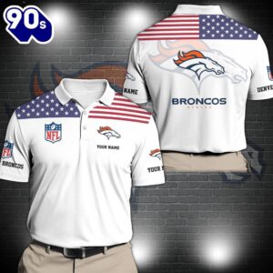 NFL Denver Broncos Sport Polo Shirt Custom Your Name  Gift For Fans