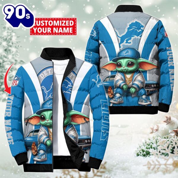 NFL Detroit Lions Baby Yoda Puffer Jacket For Fans – NFL Puffer Jacket