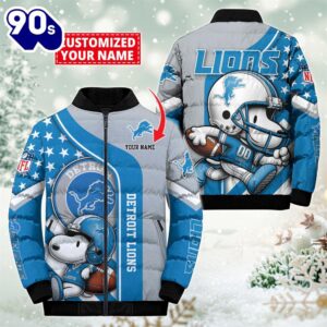 NFL Detroit Lions Snoopy Puffer…