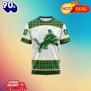 NFL Detroit Lions Special Design For St. Patrick Day All Over Print Shirts