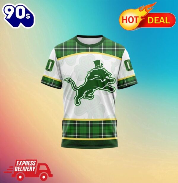 NFL Detroit Lions Special Design For St. Patrick Day All Over Print Shirts