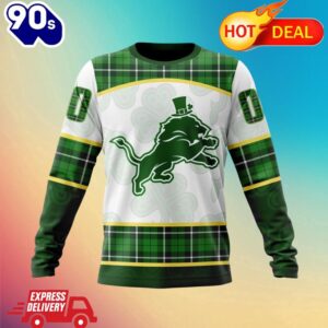 NFL Detroit Lions Special Design For St. Patrick Day All Over Print Shirts