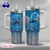 NFL Detroit Lions Stitch Glitter Custom Stanley Quencher 40oz Stainless Steel Tumbler With Handle