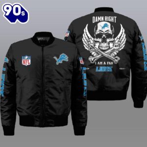 Nfl Detroit Lions Wings Skull…