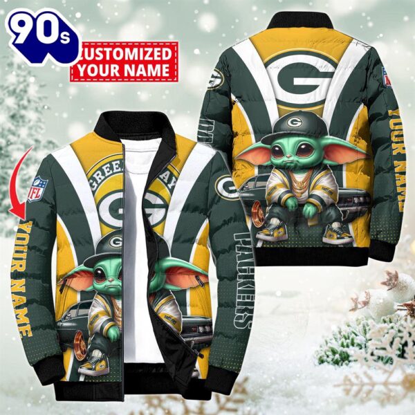 NFL Green Bay Packers Baby Yoda Puffer Jacket For Fans – NFL Puffer Jacket