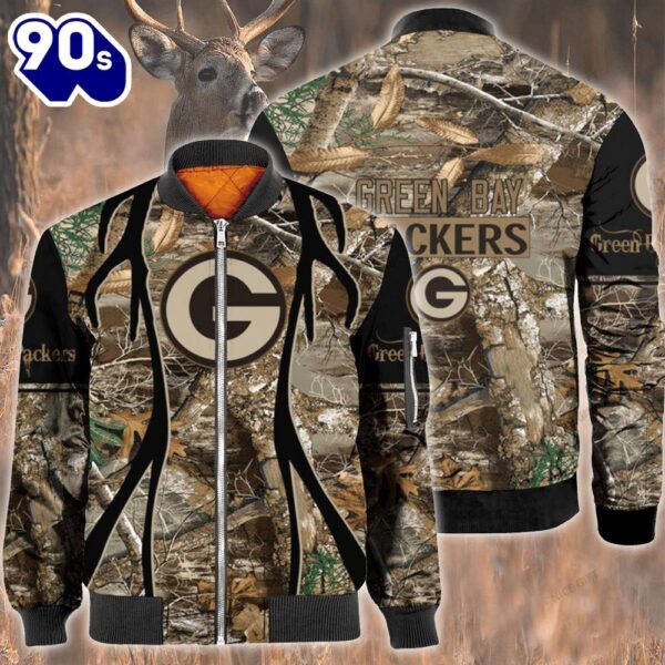 Nfl Green Bay Packers Hunting Bomber Jacket