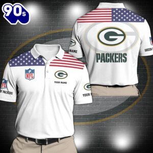 NFL Green Bay Packers Sport Polo Shirt Custom Your Name  Gift For Fans