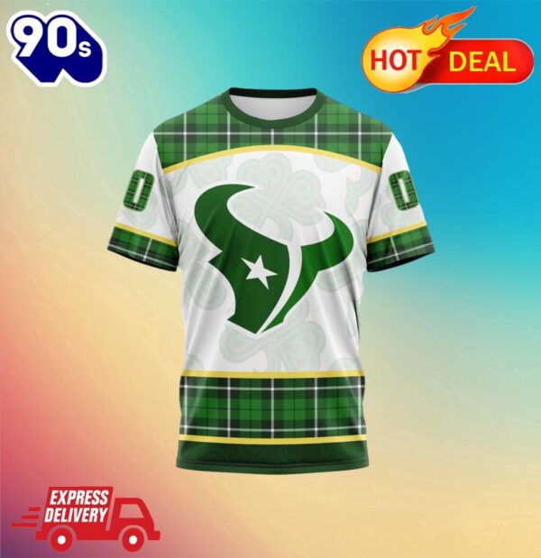 NFL Houston Texans Special Design For St. Patrick Day All Over Print Shirts