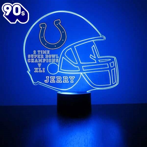 Custom Name  NFL Indianapolis Colts Football Led Sports Fan Lamp