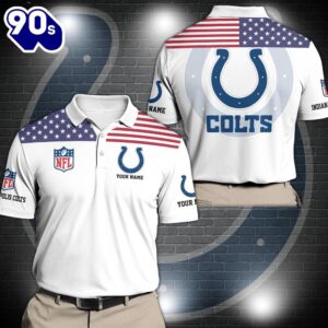 NFL Indianapolis Colts Sport Polo Shirt Custom Your Name  Gift For Fans