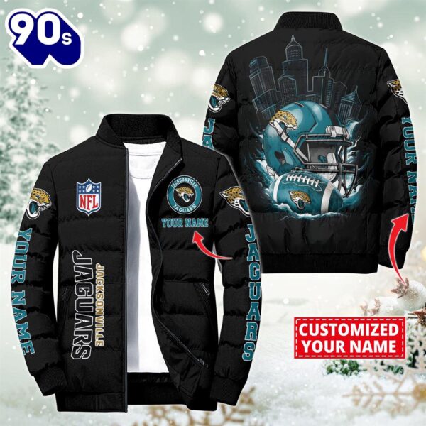 NFL Jacksonville Jaguars City Puffer Jacket Custom Name  – Sport Puffer Jacket