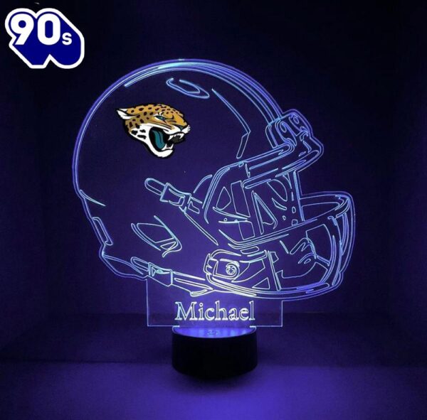 Custom Name  NFL Jacksonville Jaguars Light Up Modern Helmet Nfl Football Led Sports Fan Lamp