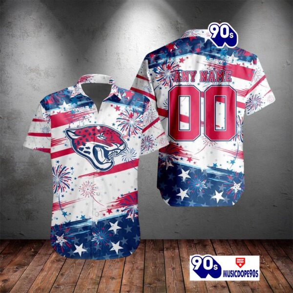 NFL Jacksonville Jaguars Special Design For Independence Day 4th Of July Personalized Hawaiian Shirt