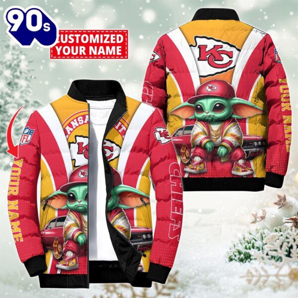 NFL Kansas City Chiefs Baby Yoda Puffer Jacket For Fans – NFL Puffer Jacket