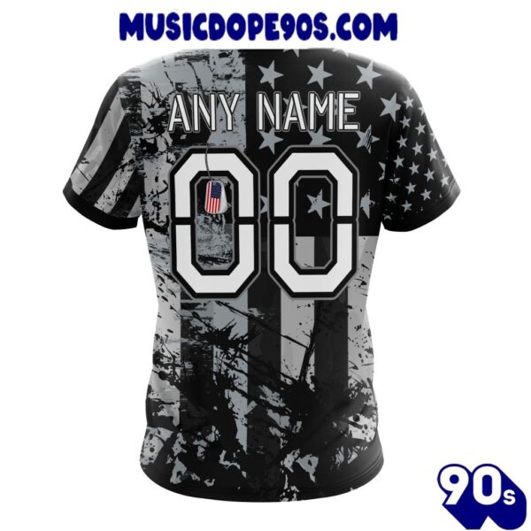 NFL Las Vegas Raiders Custom Name Number Classic Grunge American Flag T-Shirt