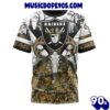 NFL Las Vegas Raiders Custom Name Number Deer Skull And Forest T-Shirt