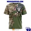 NFL Las Vegas Raiders Custom Name Number Green Camo US Military T-Shirt