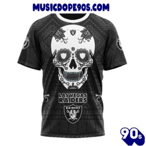 NFL Las Vegas Raiders Custom Name Number Kits For Dia De Muertos T-Shirt