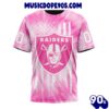 NFL Las Vegas Raiders Custom Name Number Pink Tie-Dye T-Shirt