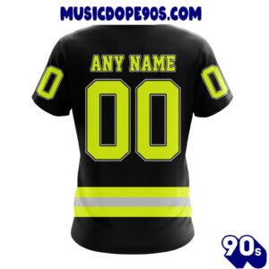 NFL Las Vegas Raiders Custom Name Number Special FireFighter Uniform T-Shirt