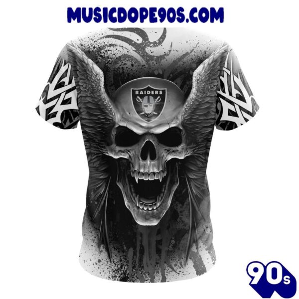 NFL Las Vegas Raiders Custom Name Number Special Kits With Skull T-Shirt