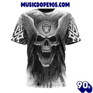 NFL Las Vegas Raiders Custom Name Number Special Kits With Skull T-Shirt