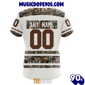 NFL Las Vegas Raiders Custom Name Number White Camo Hunting T-Shirt