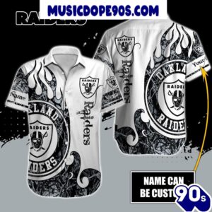 NFL Las Vegas Raiders Custom Name Realtree Hunting Hawaiian Shirt