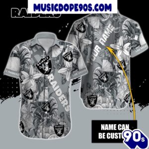 NFL Las Vegas Raiders Custom Name Special Tropical Fruit Hawaiian Shirt