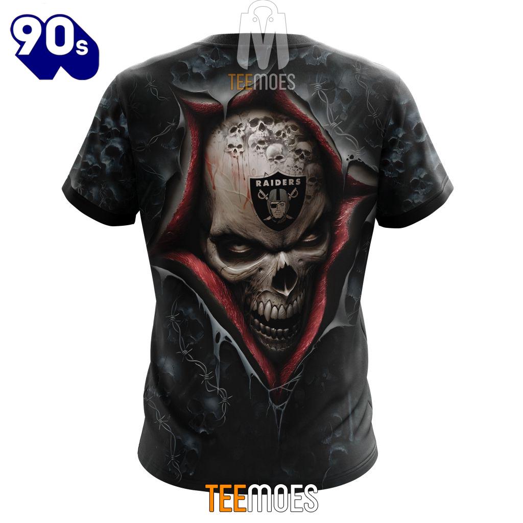 NFL Las Vegas Raiders Halloween Horror Skull T-Shirt NFL Las Vegas Raiders Halloween Horror Skull T-Shirt