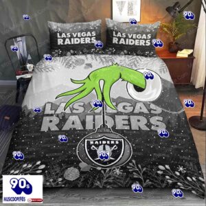 NFL Las Vegas Raiders Logo Christmas Bedding Sets