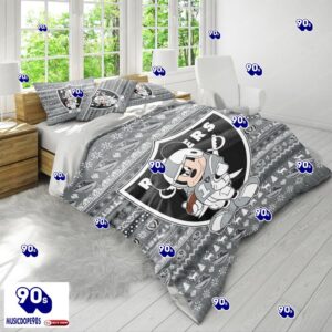 NFL Las Vegas Raiders Mickey Mouse Bedding Sets