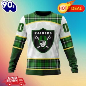 NFL Las Vegas Raiders Special Design For St. Patrick Day All Over Print Shirts